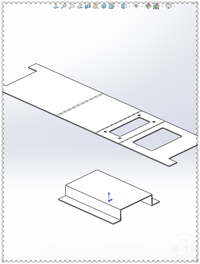 用SolidWorks把立方體轉(zhuǎn)換成鈑金機箱26.png