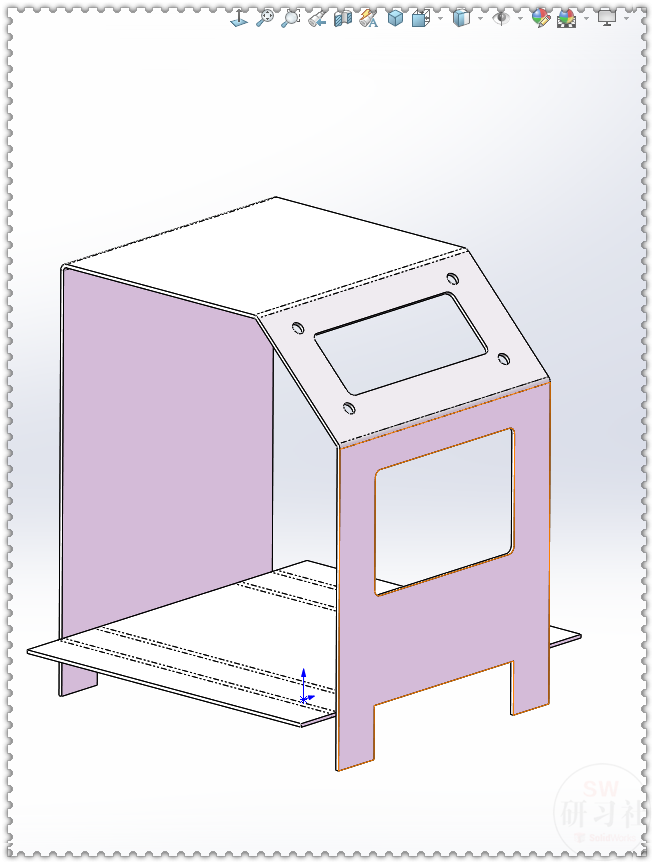 用SolidWorks把立方體轉(zhuǎn)換成鈑金機箱28.png