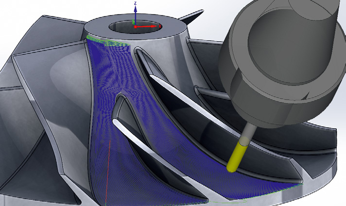 SolidCAM 5軸聯(lián)動(dòng)銑削加工