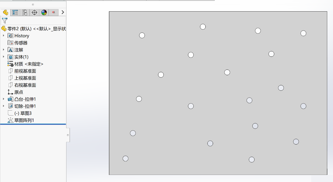 SOLIDWORKS草圖陳列后效果