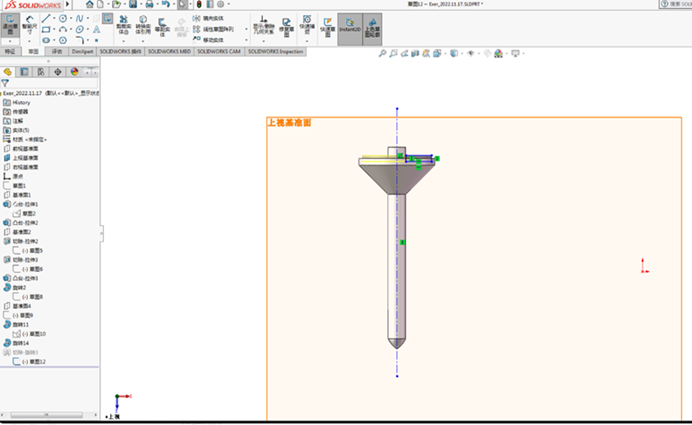 solidworks繪制第二個(gè)草圖