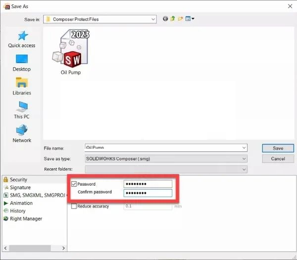 SOLIDWORKS Composer使用密碼
