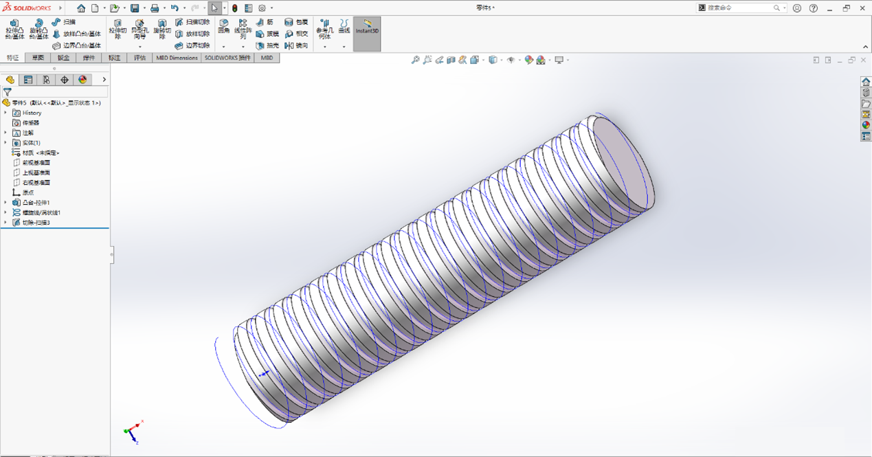 SOLIDWORKS掃描切除